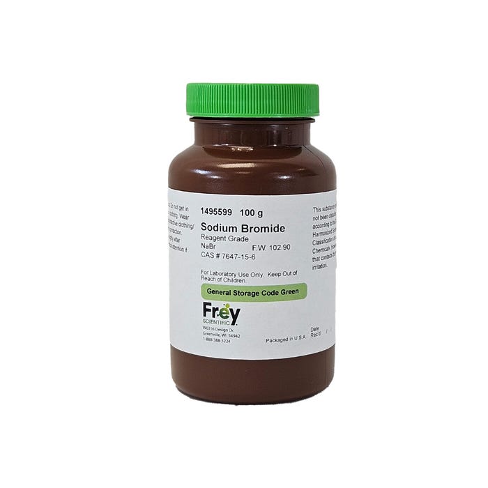 Frey Scientific Sodium Bromide, Reagent Grade, 100 Grams