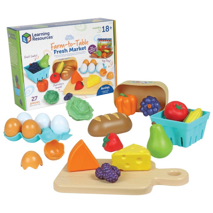Learning Resources Farm to Table Fresh Market Set, 27 Pieces