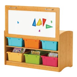 Image for Copernicus Bamboo Hide-away Shelf, 40-3/4 x 16-1/2 x 24 Inches, Vibrant Tubs from School Specialty