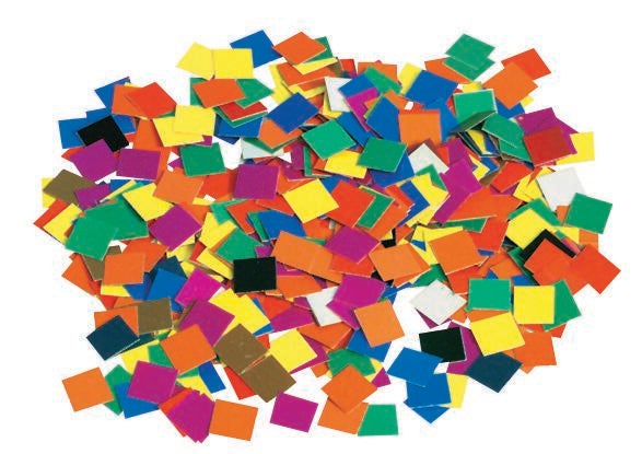 School Smart Paper Mosaic Squares, 3/8 Inches, Assorted Colors, Pack of 10000 085723