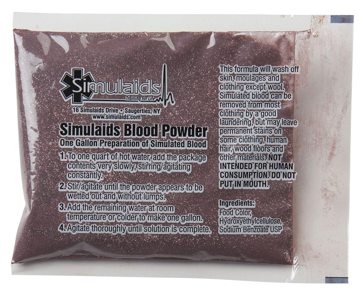 Simulaids Blood Powder