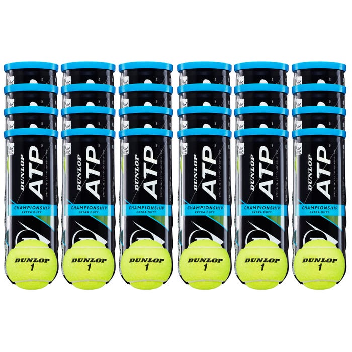 Dunlop ATP Championship Tennis Balls, Case of 72 Balls, 24 cans, 3 Balls per Can