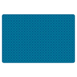 Carpets for Kids KIDSoft Comforting Circles Carpet, 3 x 4 Feet, Rectangle, Blue and Teal, Item Number 2019699