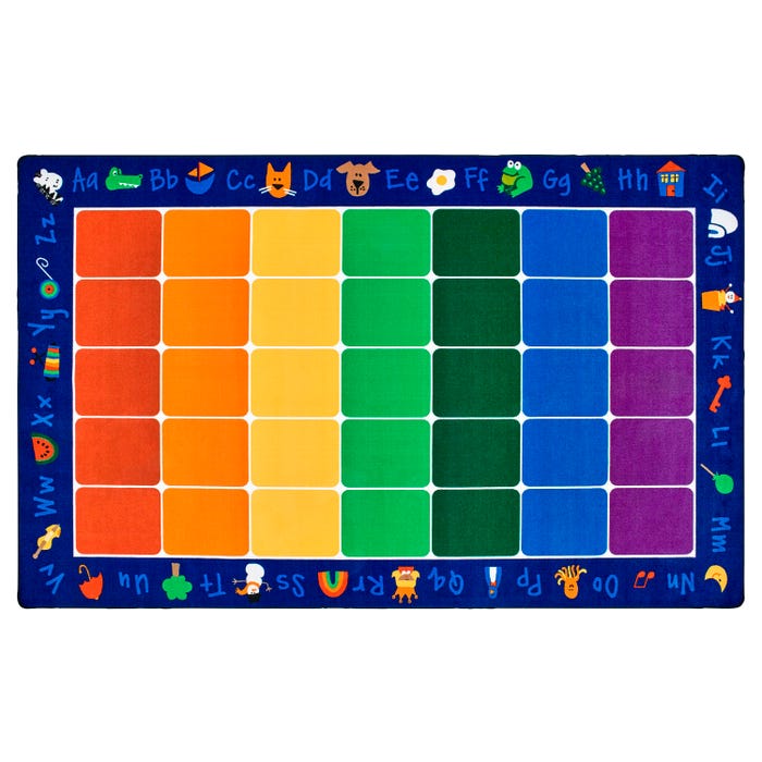 Carpets for Kids Premium Fun with Phonics Seating Carpet, Rectangle