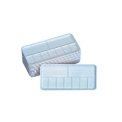 Jack Richeson Plastic 7 Well Palette Trays, 3-1/4 x 7-1/4 Inches, Pack of 12 Item Number 405003