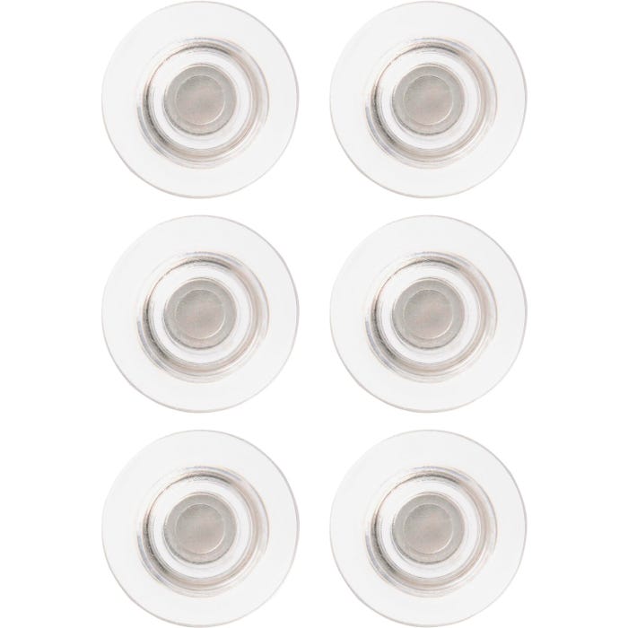 Quartet Large Glass Dry-Erase Board Magnets, 0.76 Inches, Clear, Pack of 6