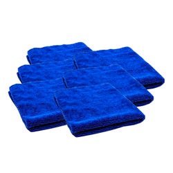KleenSlate Microfiber Cleaning Cloths, 12 x 12 Inches, Blue, Pack of 6, Item Number 2103566