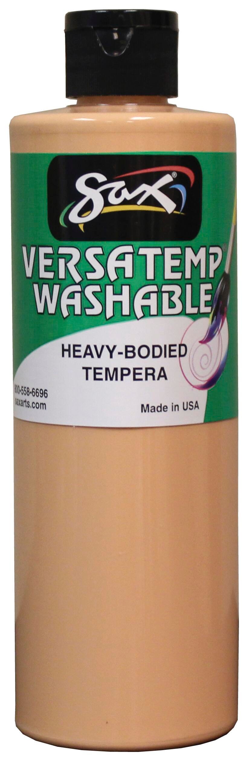Sax Versatemp Washable Heavy-Bodied Tempera Paint, 1 Pint, Peach 1592664