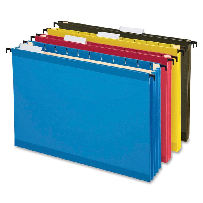 Pendaflex SureHook Hanging File Pocket, Legal Size, 3-1/2 Inch Expansion, Assorted Colors, Set of 4