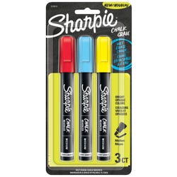 Sharpie Chalk Markers, Medium Tip, Assorted Primary Colors, Set of 3 2047953
