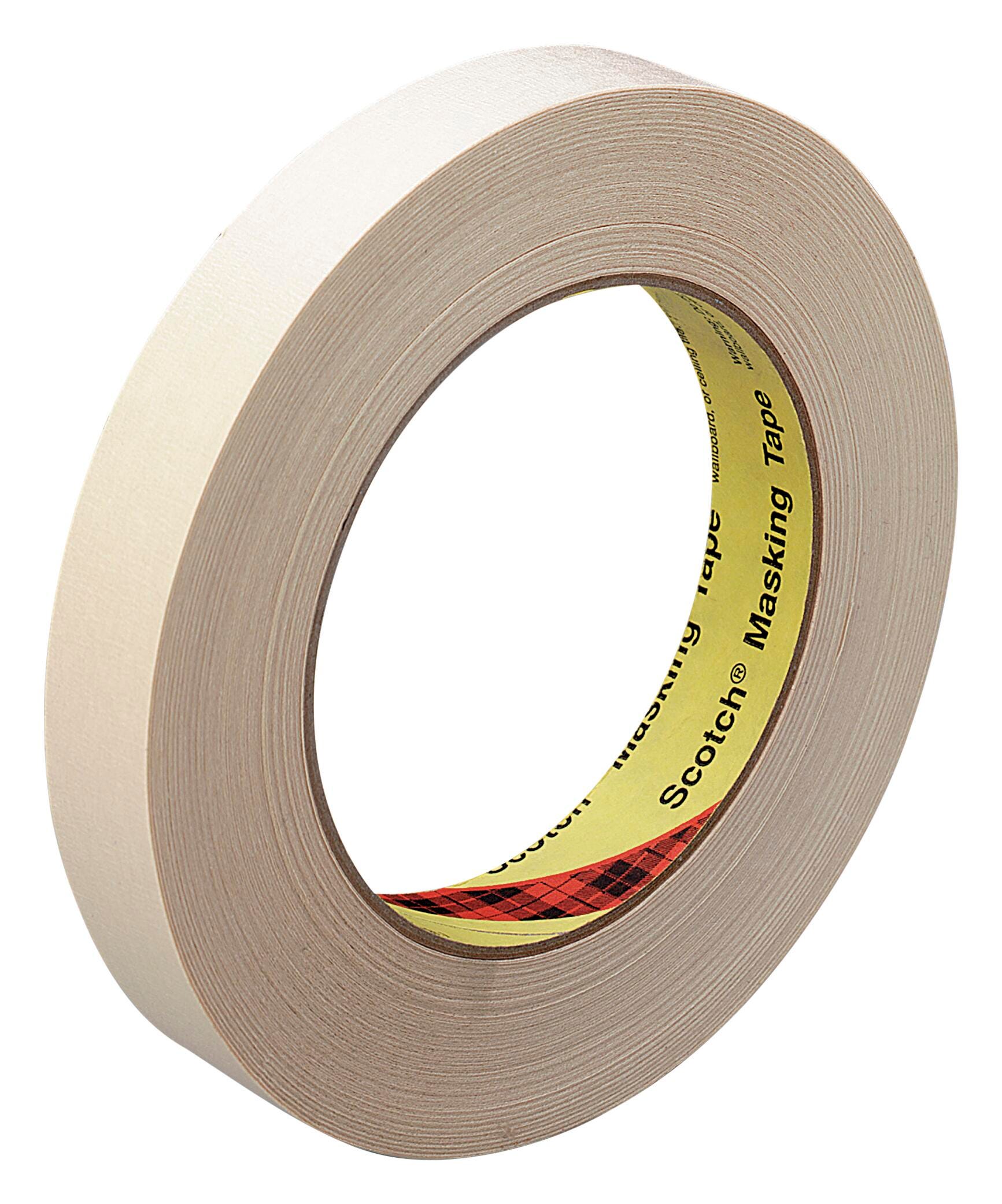 Scotch 232 High Performance Masking Tape, 3 Inch Core, 0.75 Inch x 60 Yards, Tan 005304