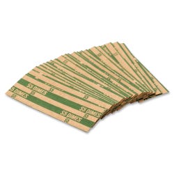 Coin-Tainer Flat Coin Wrappers, Dimes, Green, 1000 Per Box