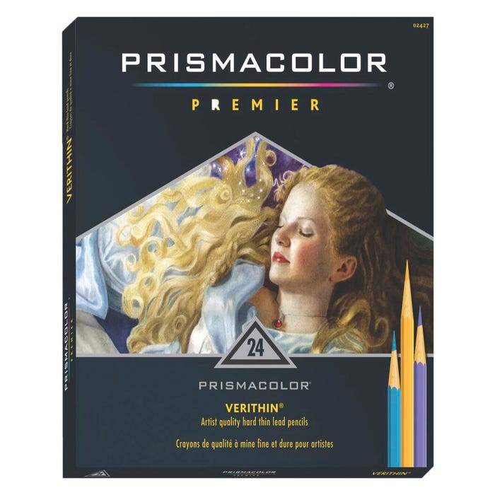 Prismacolor Premier Verithin Colored Pencils, Assorted Colors, Set of 24