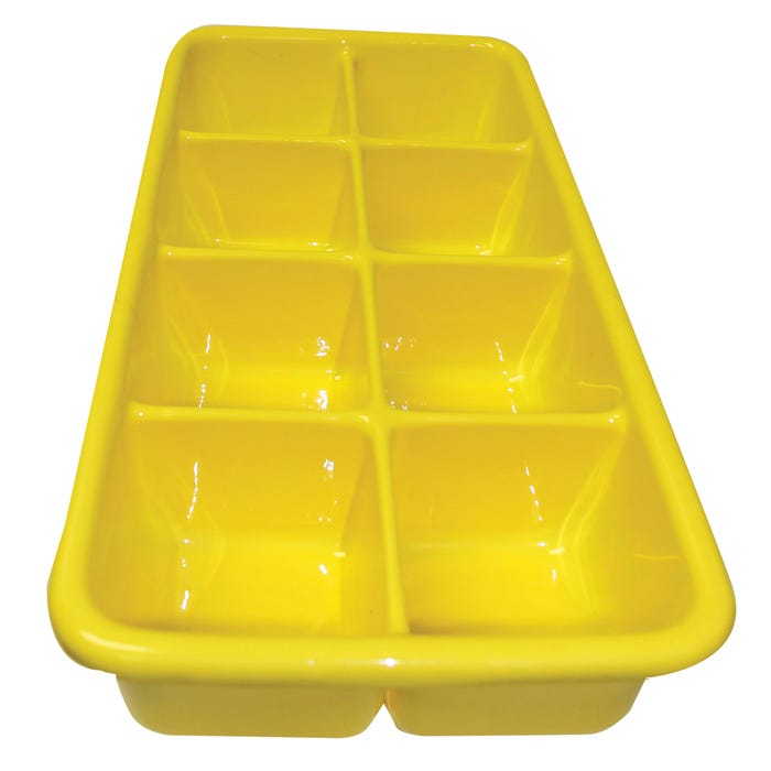 Shirley K's Storage Tray, 8 Compartment, 19 x 9-1/2 x 3-1/2 Inches, Yellow