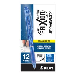 Pilot FriXion Point Erasable Gel Ink Pens, Extra Fine Point, Blue Ink, Barcoded, Pack of 12 2131021