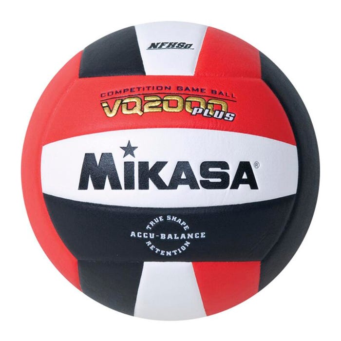 Mikasa VQ2000 Plus NFHS Volleyball, Size 5, Red/White/Black