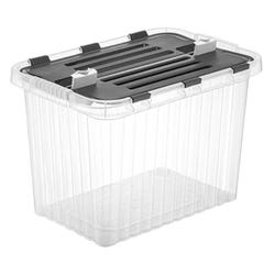Superio Brand Hinged Storage Container, 50 Quart, Clear 2133559