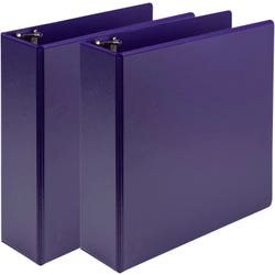 Samsill Earth's Choice Fashion View Binders, Round Ring, 3 Inch, Purple, Pack of 2 2130287