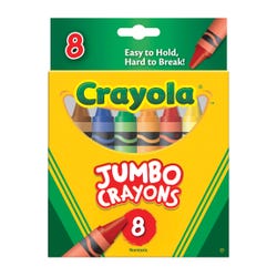 Crayola Jumbo Crayons, Assorted Colors, Set of 8 008418