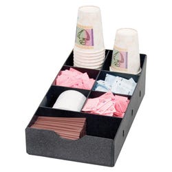 Vertiflex Commercial Grade Condiment Caddy, 7-Compartment, Black, Item Number 1122149