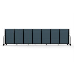 Screenflex Full Motion Room Divider, 7 Panels, 19 Feet 7 Inches, Black Trim 4002675