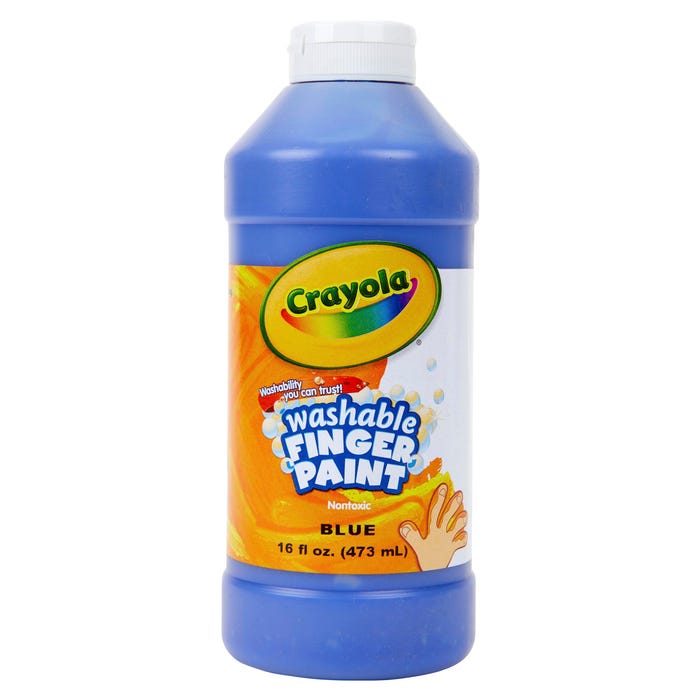 Crayola Washable Finger Paint, 1 Pint Bottle, Blue