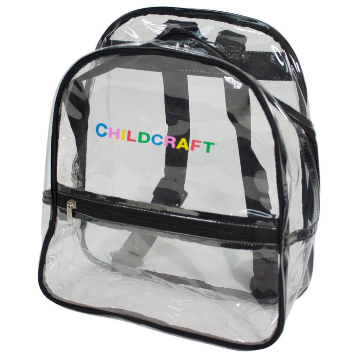 Childcraft Clear Backpack, Small, 12 x 11 x 5 Inches