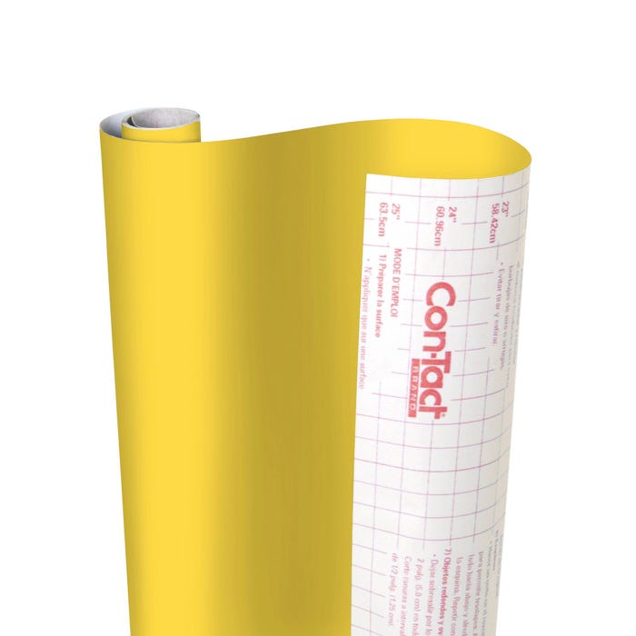 Con-Tact Self-Adhesive Contact Paper, 18 Inches x 50 Feet, Yellow