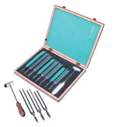 United Scientific Tuning Forks, 256 Hertz to 512 Hertz, Set of 8