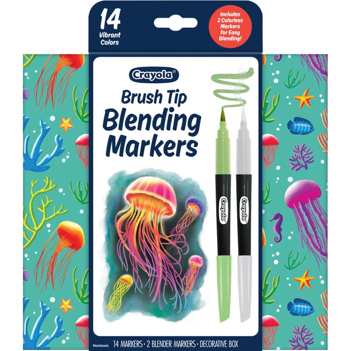 Crayola Blending Markers, Assorted Colors, Pack of 16