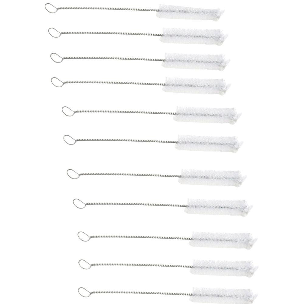 Frey Scientific Test Tube Brush, 3 L x 1 W in, Nylon Trim, 9 L in, White, Pack of 12, Item Number 560101