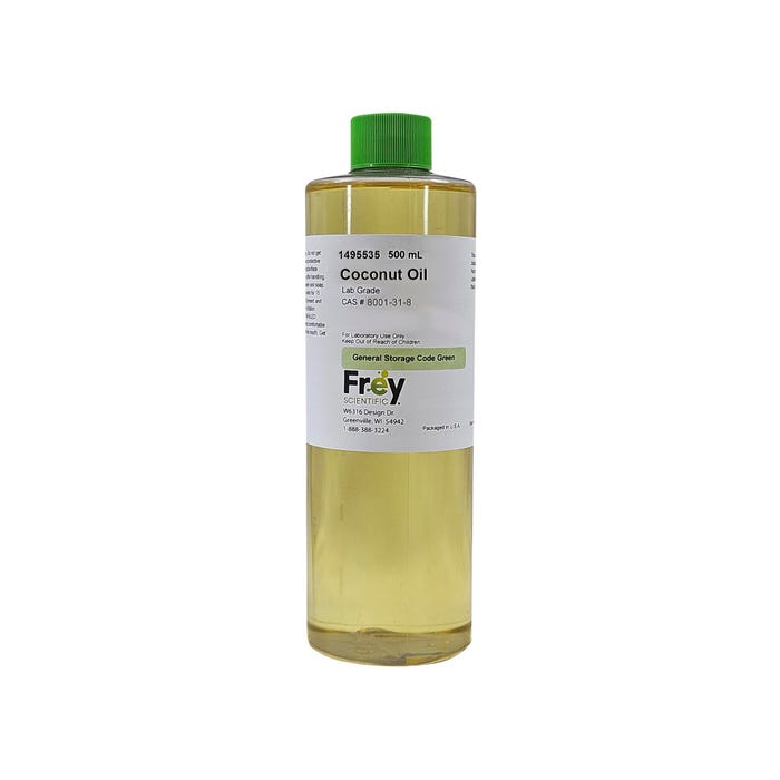 Frey Scientific Coconut Oil, Lab Grade, 500mL