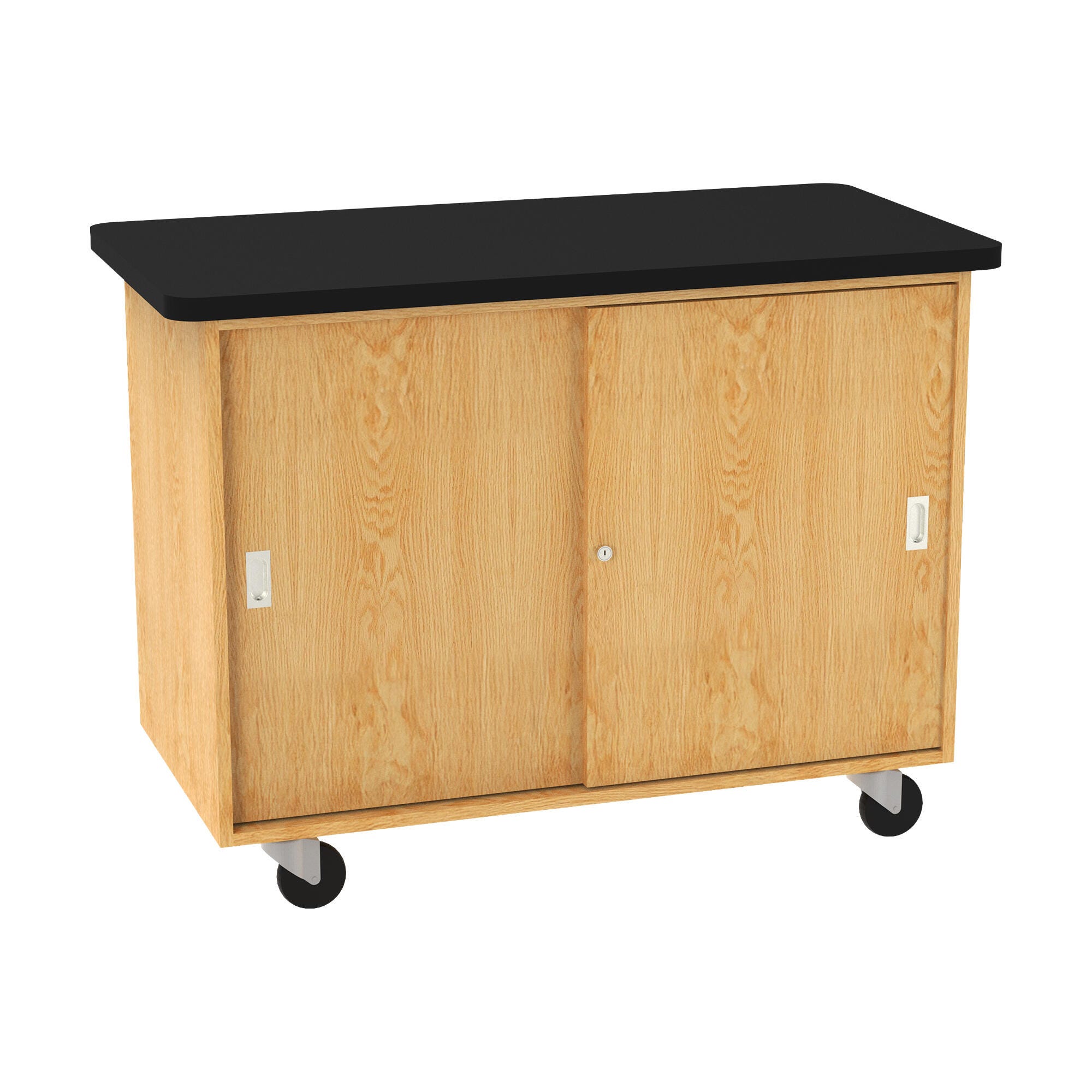 Image for Diversified Woodcrafts Bare Bones Mobile Laboratory Table with Swivel Caster and Brake, 48 x 24 x 36 Inches, Clear, Oak from School Specialty