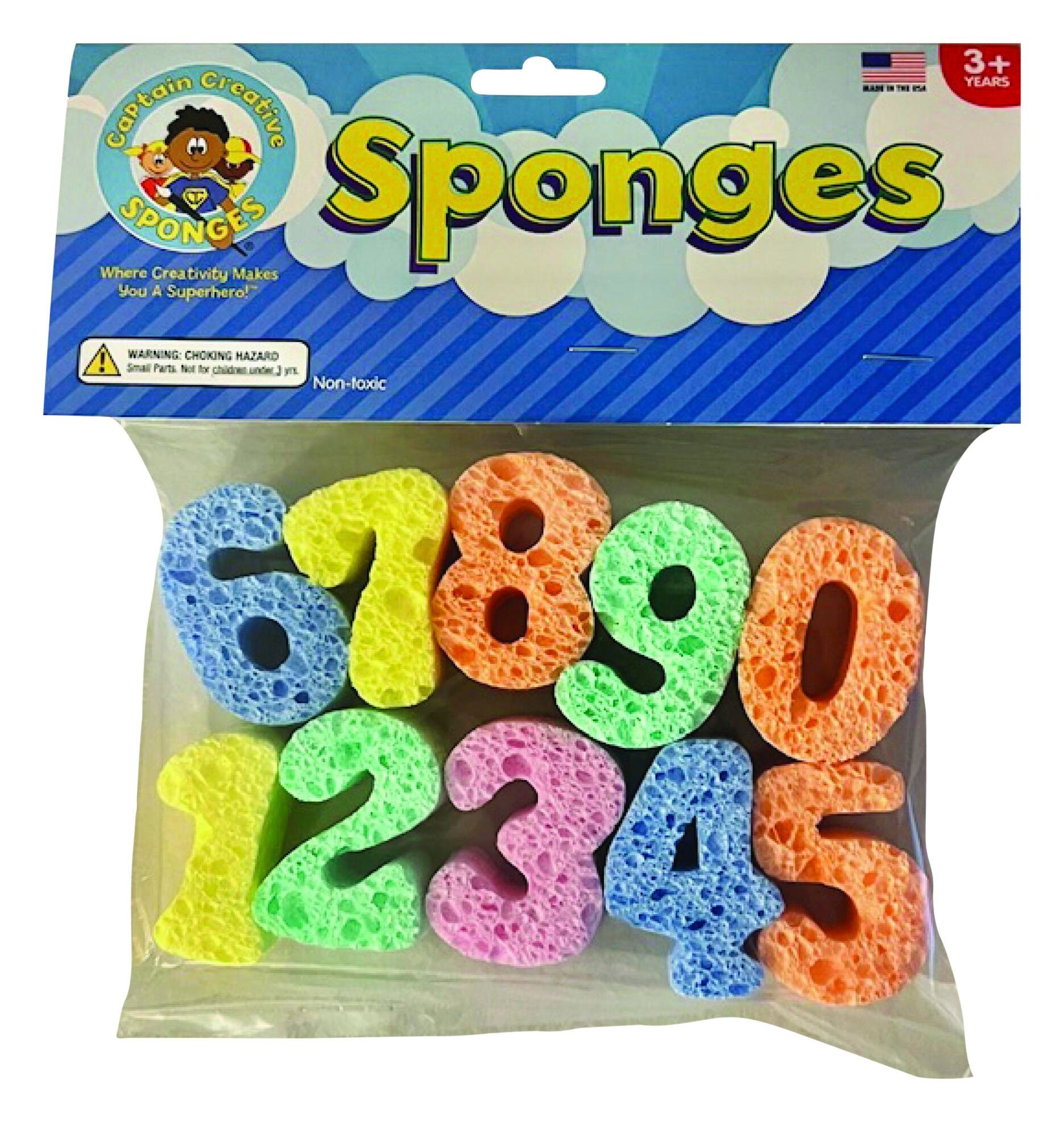Captain Creative Number Sponges, Pack of 10 2150522
