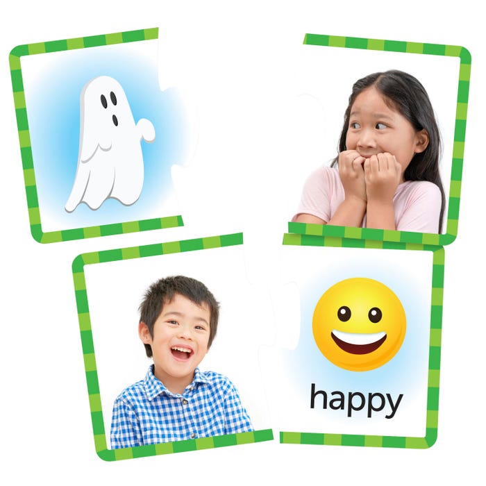 Learning Resources Feelings and Emotions Puzzle Cards, 48 Pieces