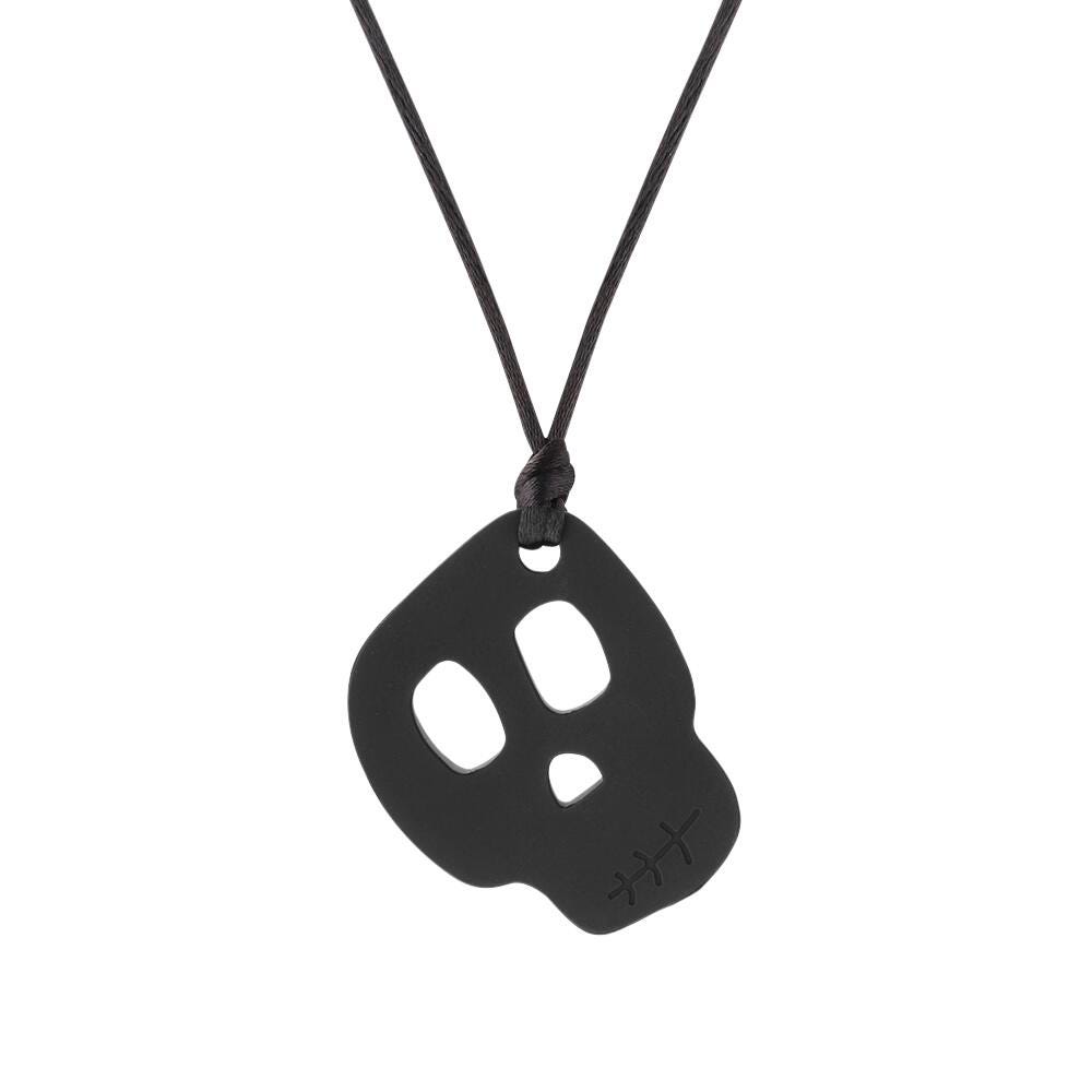 Chewigem Skull Pendant, Black, Item Number 2101395