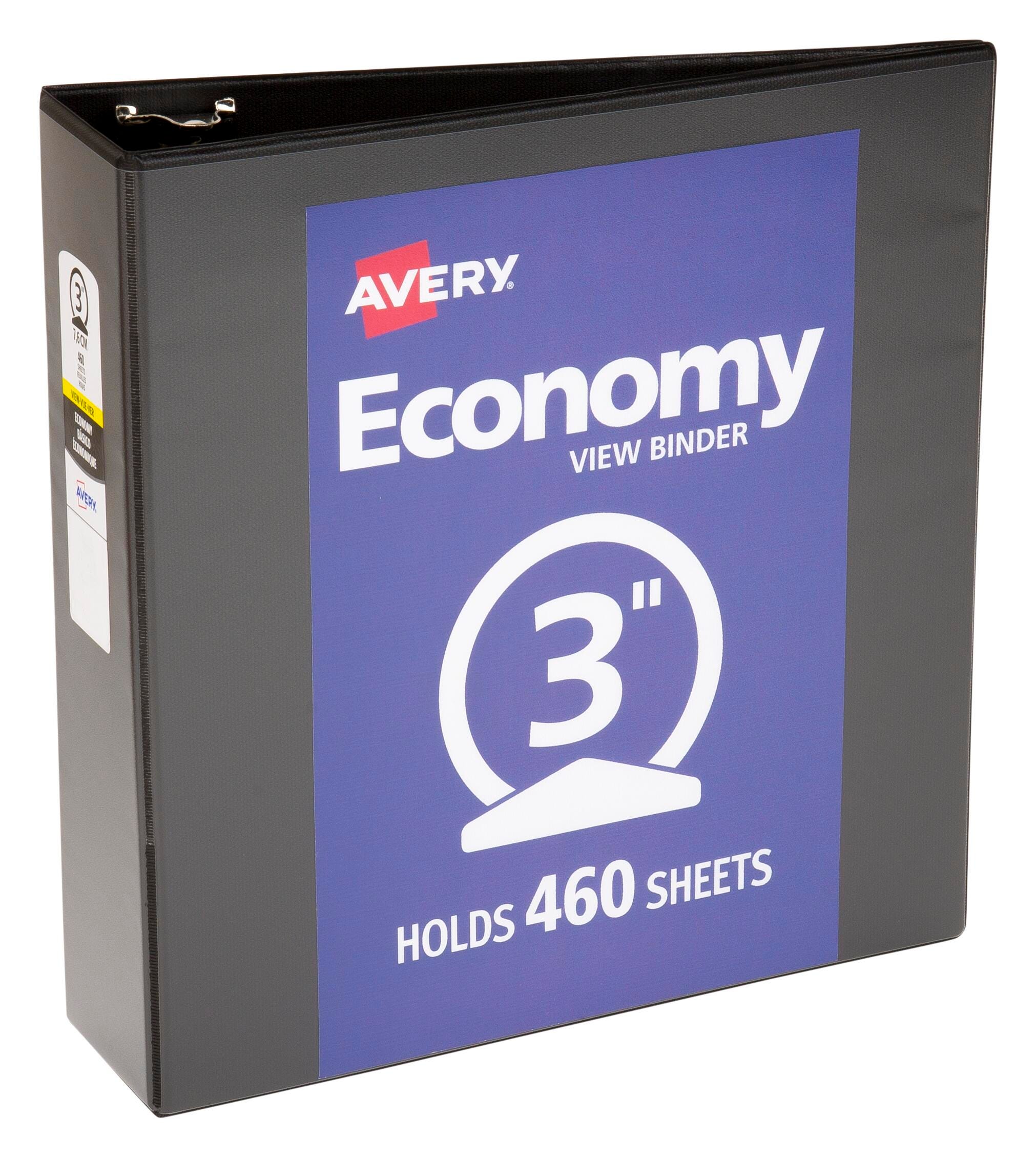 Avery Economy Round Ring View Binder, 3 Inch, Black 1565394