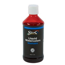 Sax Liquid Washable Watercolor Paint, 8 Ounces, Red, Item Number 1567841