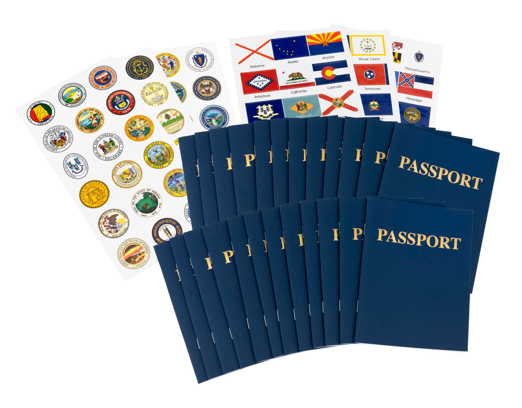 Passport Books and State Stickers Set 2132717