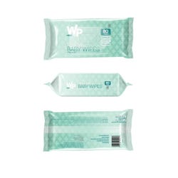 CFS Brands WipesPlus Baby Wipes, Unscented, 80 Count Pack 2213978