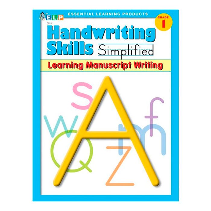 Essential Learning Products Learning Manuscript Writing Workbook, Grade 1