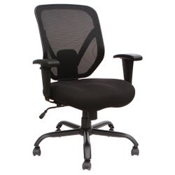 Lorell SOHO Big & Tall Mesh Back Chair, 29-1/2 x 29-1/2 x 42-1/8 Inches, Black