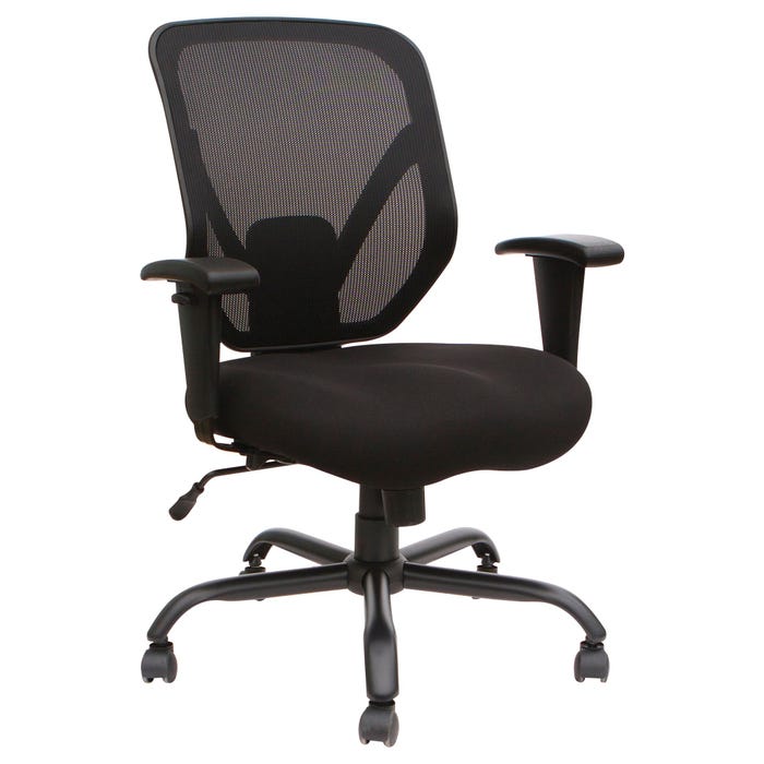 Lorell SOHO Big & Tall Mesh Back Chair, 29-1/2 x 29-1/2 x 42-1/8 Inches, Black