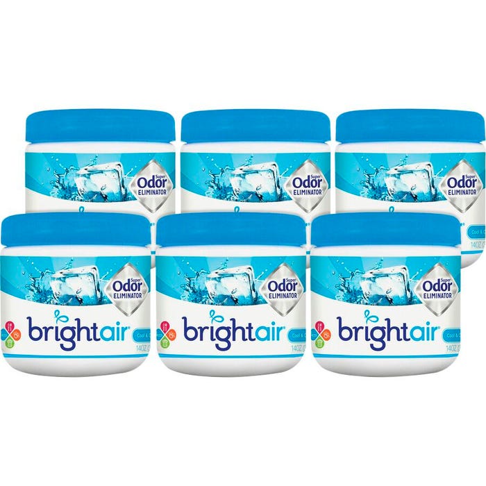 Bright Air Super Odor Eliminator Air Freshener, 14 Ounce, Cool & Clean Scent, Pack of 6
