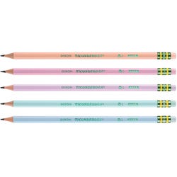 Ticonderoga Wood-Cased Pre-Sharpened Pencils, No 2 HB Soft, Assorted Pastel Colors, Pack of 150