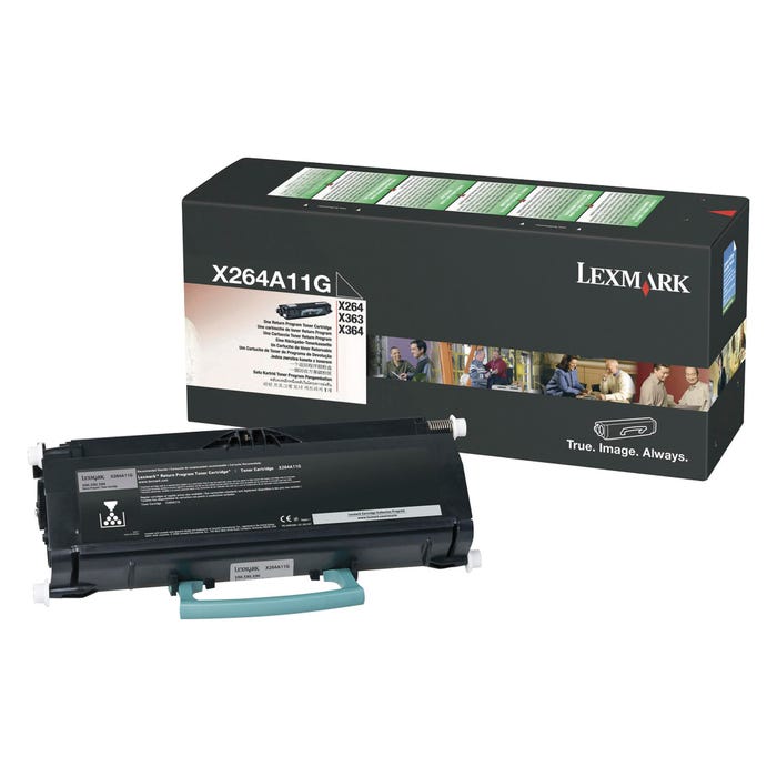 Lexmark Ink Toner Cartridge, X264A11G, Black