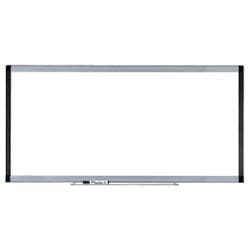 Lorell Signature Magnetic Dry Erase Board, 96 x 48 Inches, Porcelain, Silver/Ebony