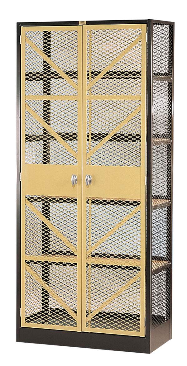 Debcor Large Drying Cabinet,36 x 18 x 84 Inches, Dark Brown/Antique Gold 423146