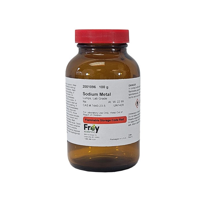 Frey Scientific Sodium Metal Lumps, Lab Grade, 100 Grams