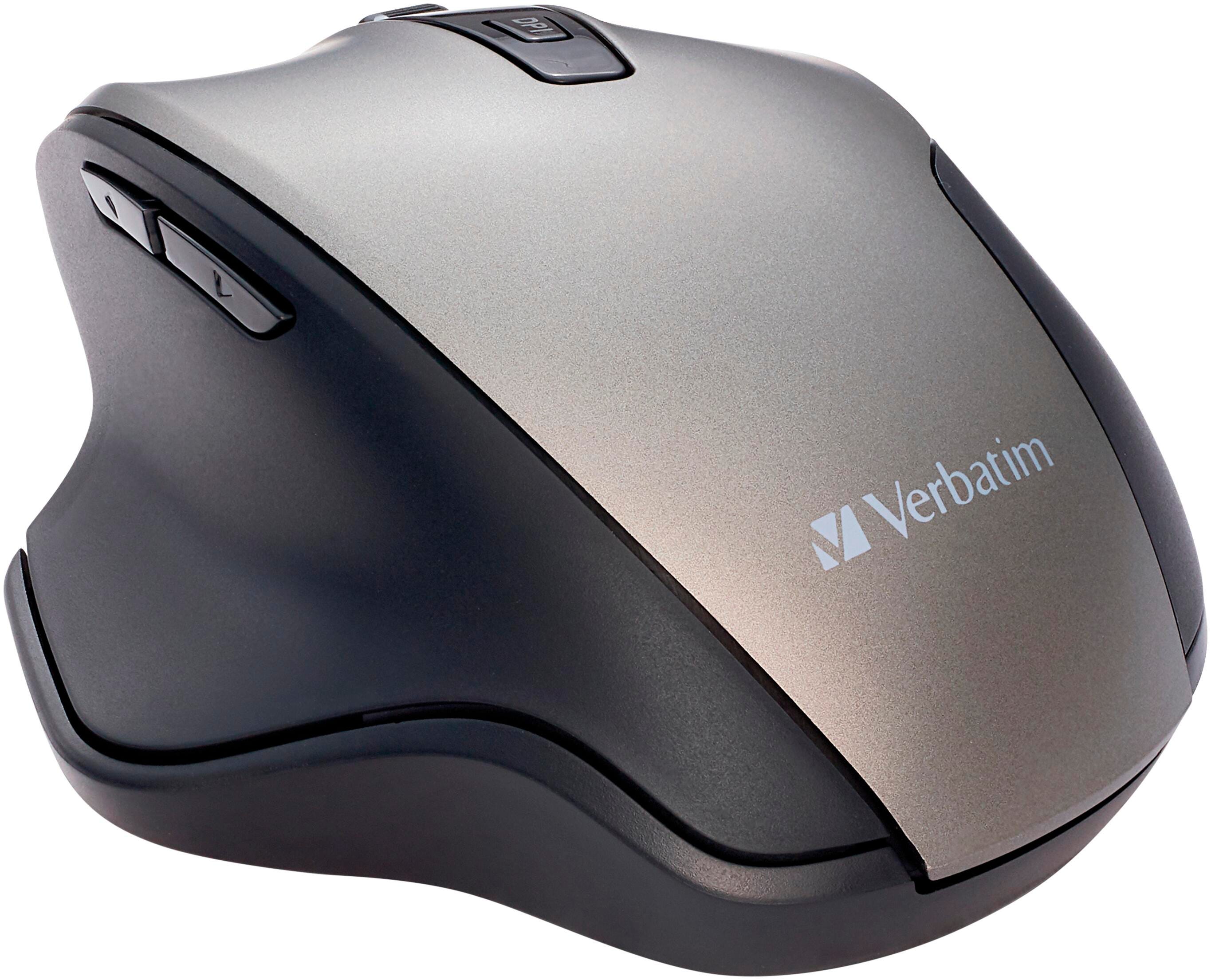 Image for Verbatim Silent Ergonomic Wireless Blue LED Mouse, Graphite from School Specialty